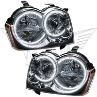 2005-2007 Jeep Grand Cherokee Pre-Assembled Headlights - Non HID - Chrome