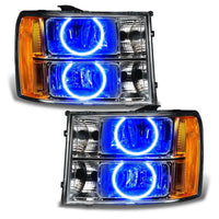 2007-2013 GMC Sierra Pre-Assembled Halo Headlights - Round Ring Design