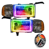 1994-2002 Dodge Ram 1500/2500/3500 Pre-Assembled Halo Headlights