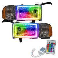 1994-2002 Dodge Ram 1500/2500/3500 Pre-Assembled Halo Headlights