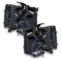 2007-2013 Chevrolet Silverado Pre-Assembled LED Square Style Halo Headlights - (Chrome Housing)