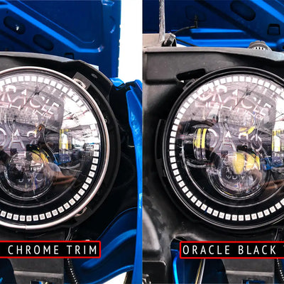 ORACLE Jeep Wrangler JK Headlight Trim Rings (Pair) - Black