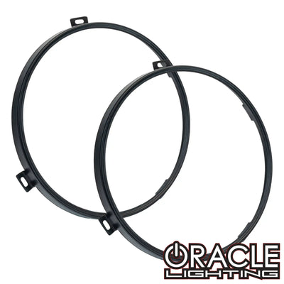 ORACLE Jeep Wrangler JK Headlight Trim Rings (Pair) - Black