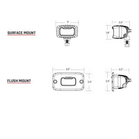 Rigid Industries Spot Light Surface Mount SR-M Pro RIGID Industries
