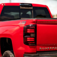Morimoto XB LED Tail Lights: Chevrolet Silverado (14-19 / Red Lens / Set)