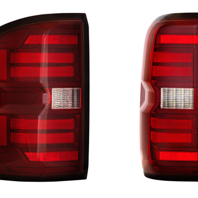 Morimoto XB LED Tail Lights: GMC Sierra (14-18 / Red Lens / Set)