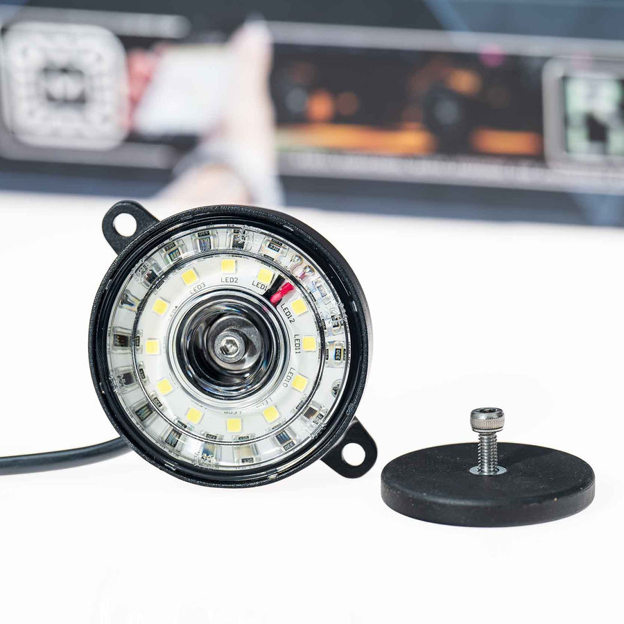 Morimoto Morimoto Rock Light Parts: White Puck w/ input wiring (Single)