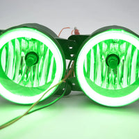 2007-09 Jeep Wrangler/2005-07 Magnum Fog Lights - ORACLE Green Plasma Halos