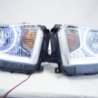 2014-17 Toyota Tundra Headlights - ORACLE White LED Halos + LED Strip Pre-Installed