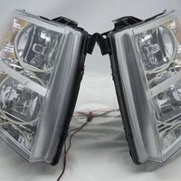 2007-2013 Chevrolet Silverado Headlights - ORACLE White LED Round Halos