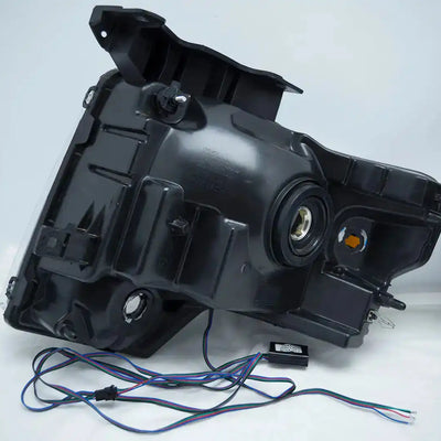 2009-14 Ford F-150 Headlights w/ ORACLE RGB ColorSHIFT Halo Kit + 1.0 ColorSHIFT Remote