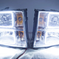 2007-13 GMC Sierra 1500/2500/3500 Headlights - ORACLE White LED SMD Halos