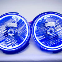 2007-2016 Jeep Wrangler Headlights Pair with ORACLE HALO KIT BLUE