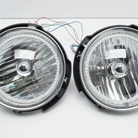 2007-16 Jeep Wrangler Headlights w/ ORACLE ColorSHIFT RGB Halo Kit + Remote