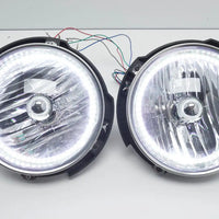 2007-16 Jeep Wrangler Headlights w/ ORACLE ColorSHIFT RGB Halo Kit + Remote
