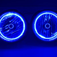 2007-16 Jeep Wrangler Headlights w/ ORACLE ColorSHIFT RGB Halo Kit + Remote