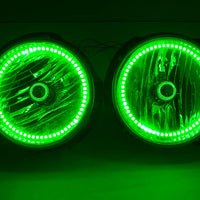 2007-16 Jeep Wrangler Headlights w/ ORACLE ColorSHIFT RGB Halo Kit + Remote
