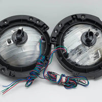 2007-16 Jeep Wrangler Headlights w/ ORACLE ColorSHIFT RGB Halo Kit + Remote
