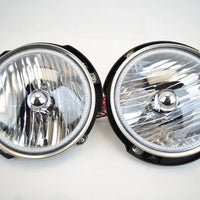 2007-16 Jeep Wrangler Headlights ORACLE with Ultraviolet Purple SMD Halos Installed