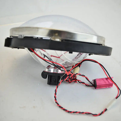 2007-16 Jeep Wrangler Headlights ORACLE with Ultraviolet Purple SMD Halos Installed
