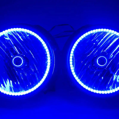 2007-16 Jeep Wrangler Headlights - ORACLE ColorSHIFT RGB Halo Kit + 1.0 Remote