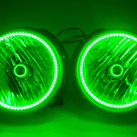 2007-16 Jeep Wrangler Headlights - ORACLE ColorSHIFT RGB Halo Kit + 1.0 Remote