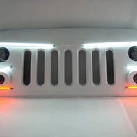 ORACLE Vector Grill BRIGHT WHITE PW7 - 2007-17 Jeep Wrangler w/ LED Headlights, Hi Beams, DRLs