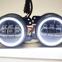Jeep Wrangler Dodge Chrysler LED Hi-Power Fog Lights + ORACLE White Plasma Halos