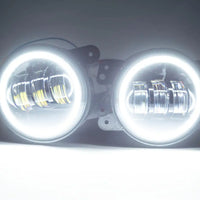 Jeep Wrangler Dodge Mopar LED Hi-Power Fog Lights + ORACLE White LED Halos