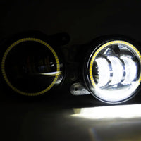 Jeep Wrangler Dodge Mopar LED Hi-Power Fog Lights + ORACLE White LED Halos