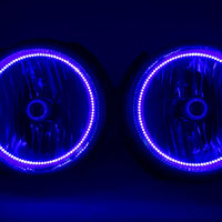 2007-16 Jeep Wrangler JK Headlights - ORACLE Purple/UV SMD Halos Pre-Installed