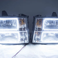 2007-13 GMC Sierra 1500/2500/3500 Headlights - ORACLE White SMD Halos