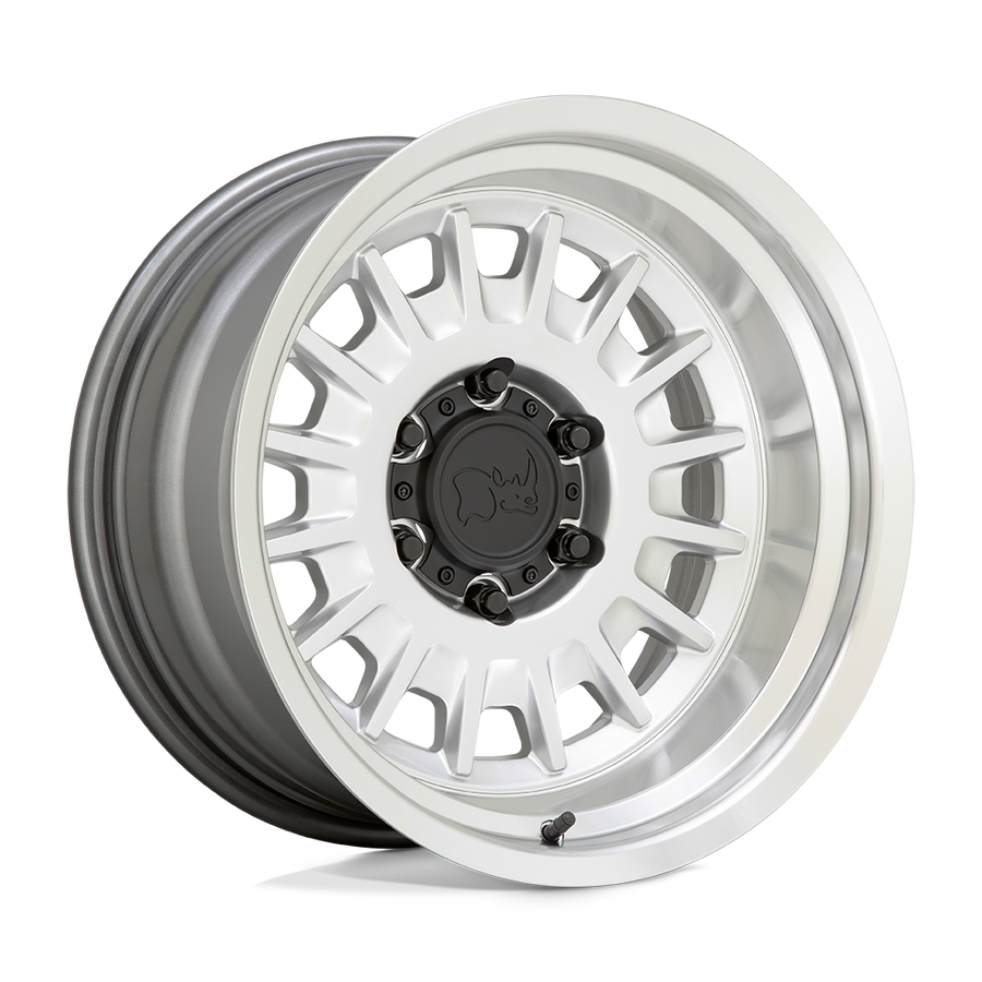 Black Rhino Hard Alloys ALISO Gloss Silver W/ Mirror Cut wheel