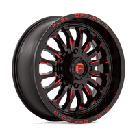 Fuel UTV D822 ARC UTV Gloss Black Milled Red wheel