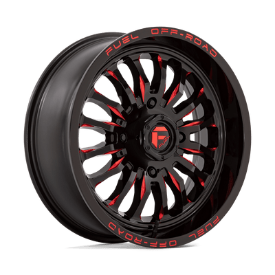 Fuel UTV D822 ARC UTV Gloss Black Milled Red wheel