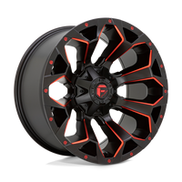 Fuel 1PC D787 ASSAULT Matte Black Red Milled wheel
