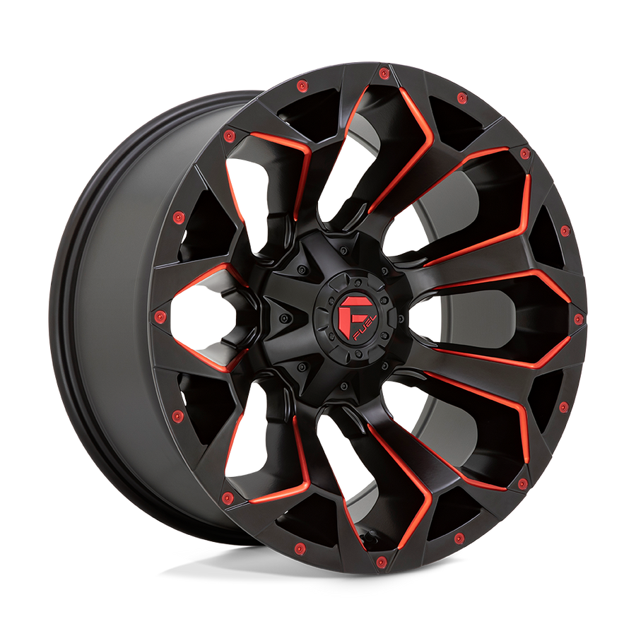 Fuel 1PC D787 ASSAULT Matte Black Red Milled wheel