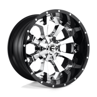 Fuel 2PC D246 ASSAULT Chrome Plated Gloss Black Lip wheel