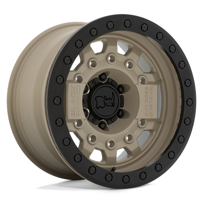 Black Rhino Hard Alloys AVENGER BEADLOCK Desert Sand W/ Black Hardware wheel