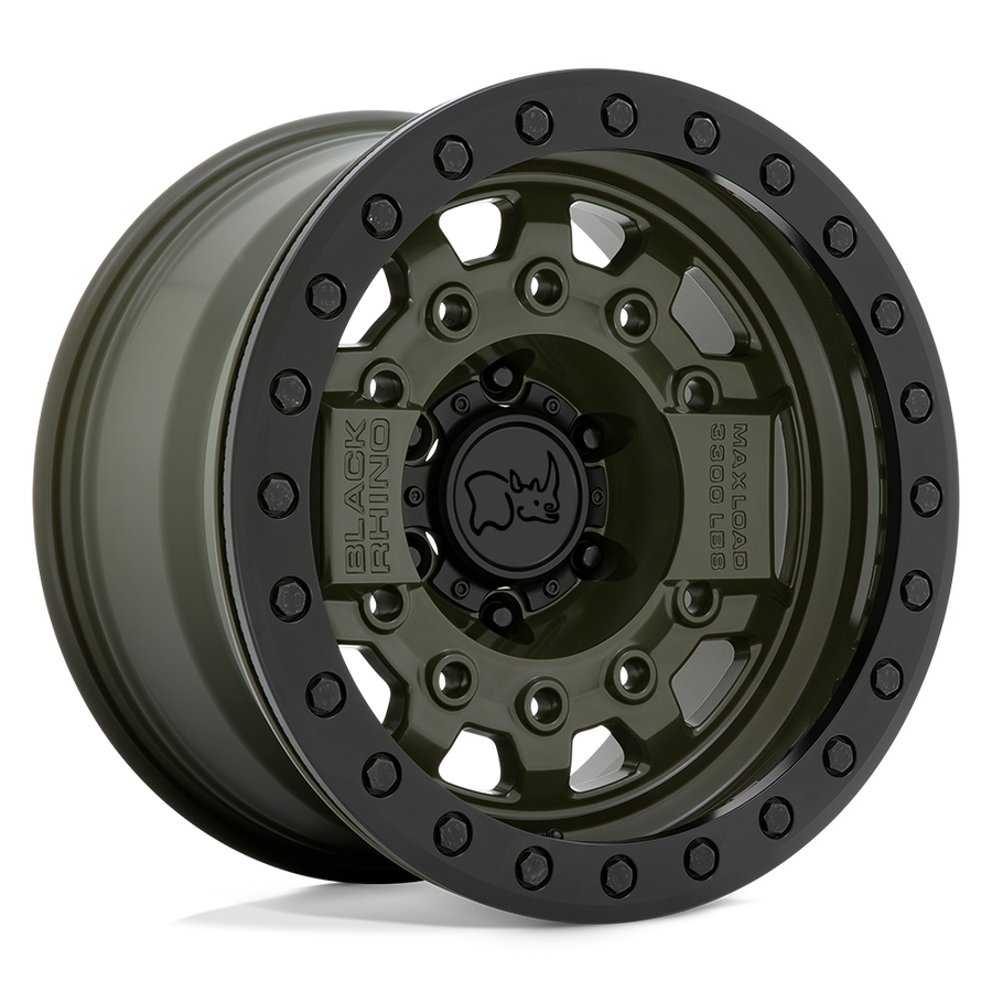 Black Rhino Hard Alloys AVENGER BEADLOCK Olive Drab Green Blk Hardware wheel