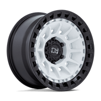 Black Rhino Hard Alloys BARRAGE Gloss White On Matte Black wheel
