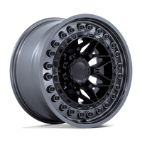 Black Rhino Hard Alloys ALPHA Matte Black W/ Gunmetal Lip wheel