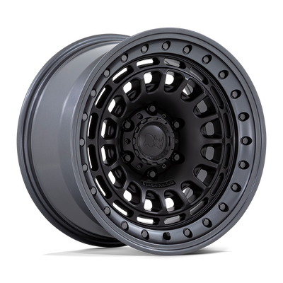 Black Rhino Hard Alloys BR014 SAHARA Matte Black W/ Gunmetal Lip wheel