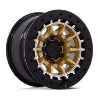 Black Rhino Hard Alloys BR016 TUSK Matte Gold W/ Machined Ring wheel