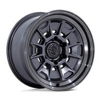 Black Rhino Hard Alloys BR021 MONDO Matte Gunmetal W/ G-Gray Lip wheel