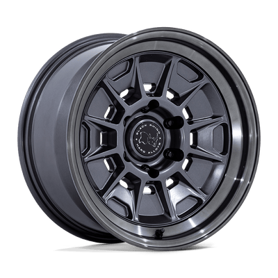 Black Rhino Hard Alloys BR021 MONDO Matte Gunmetal W/ G-Gray Lip wheel