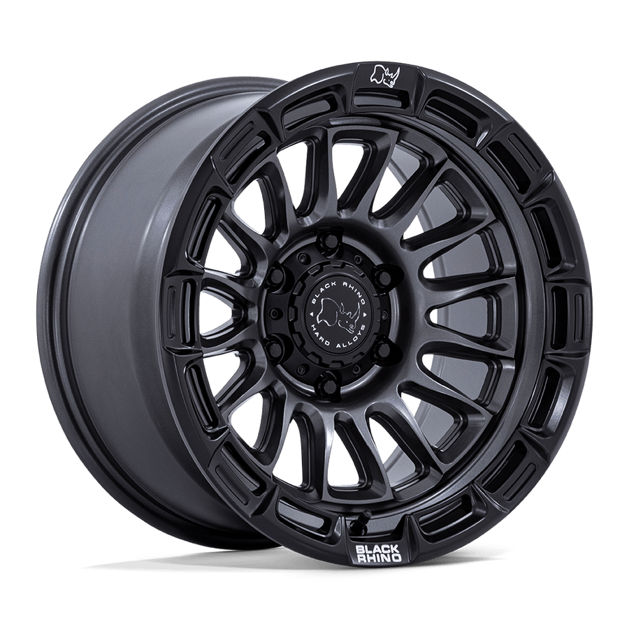 Black Rhino Hard Alloys BR025 RIVAL Matte Gunmetal W/ Matte Blk-Lp wheel