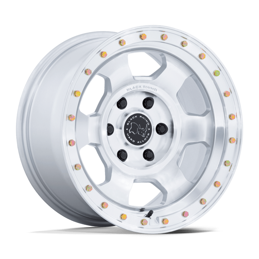Black Rhino Hard Alloys BR029 TROOPER Gloss Silver W/ Machined Face wheel