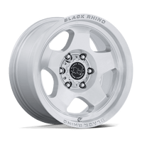 Black Rhino Hard Alloys BR031 SOL Gloss Silver W/ Machined Face wheel