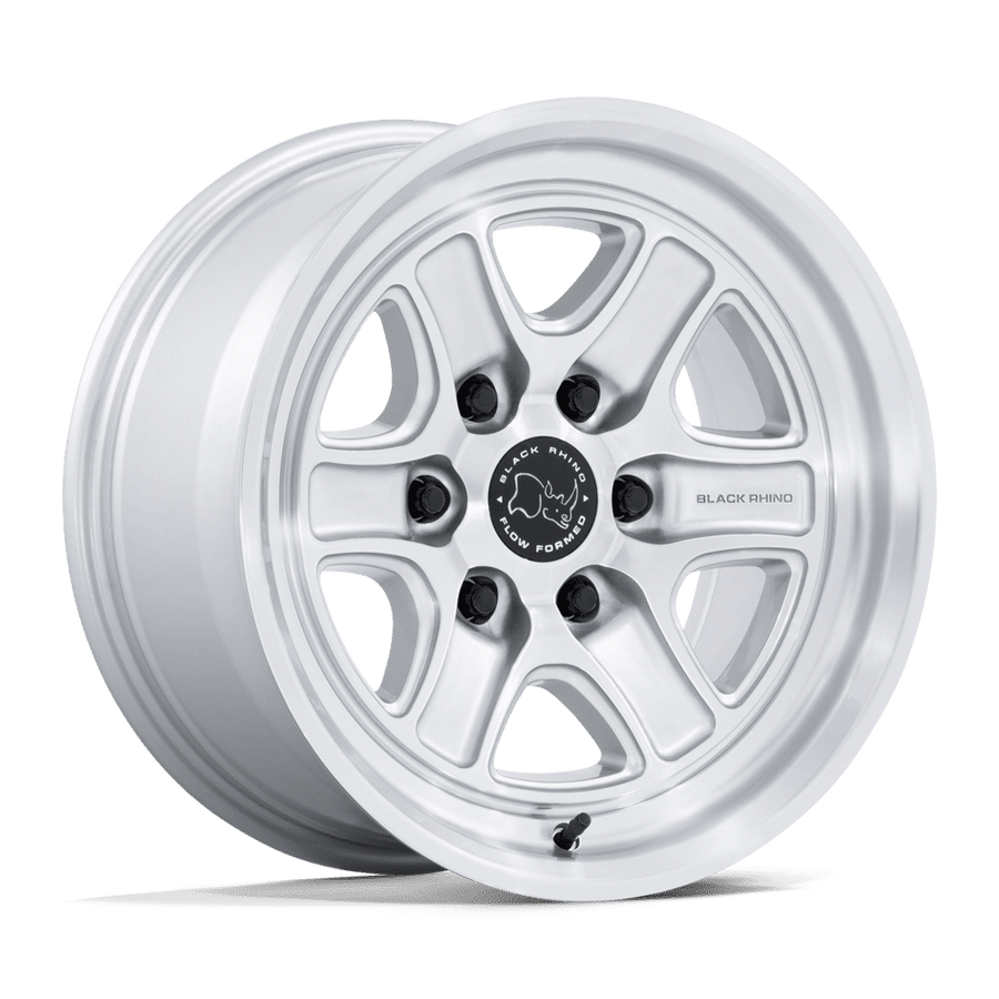 Black Rhino Hard Alloys BR032 ECHO Gloss Silver W/ Machined Face wheel